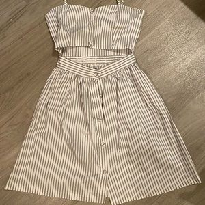 Striped Blue and White A-Line Mini Dress